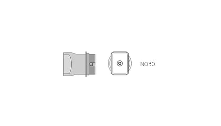 Buse à air chaud NQ30, chauffage sur 4 côtés, 17,5 x 23,5 mm