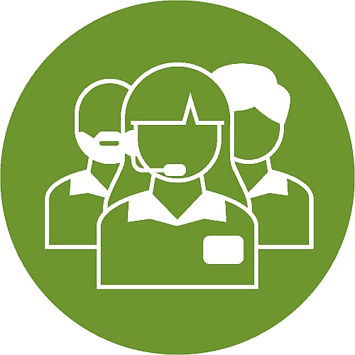 Ansprechpartner Icon Produkt green circle Landingpages