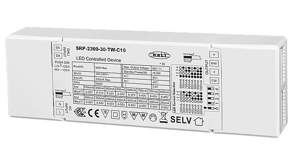 Sunricher SRP-2309-30-TW-C10, 30W DALI DT8, Tunable white ...