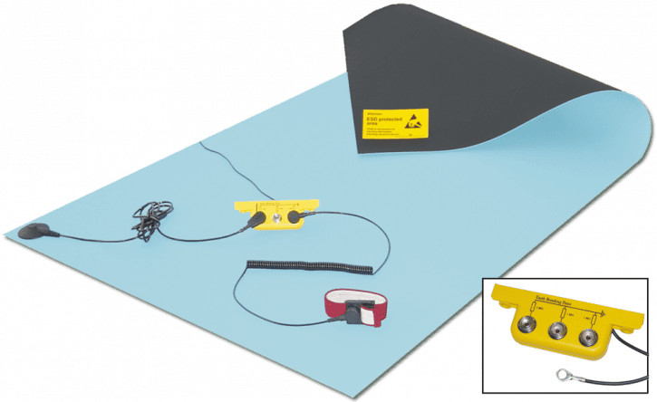 Arbeitsplatz-Set grau 120x60cm