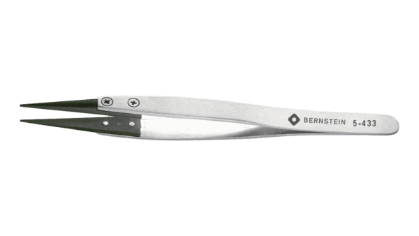 ESD Pinzette mit auswechselbaren Spitzen 1,0 mm breit, leitend