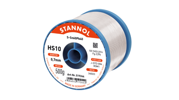 Lötdraht HS10, Sn60Pb40, RO M1, 0.7mm, 500g