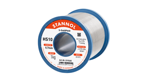 Lötdraht HS10, Sn60Pb40, RO M1, 0.7mm, 1000g