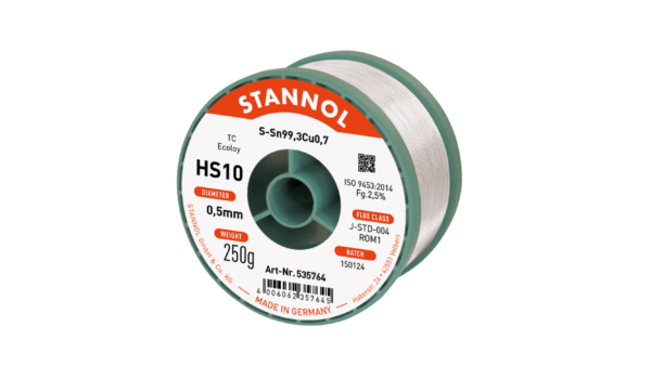 Lötdraht HS10, Sn99,3Cu0,7 - TC, RO M1, 0.5mm, 250g