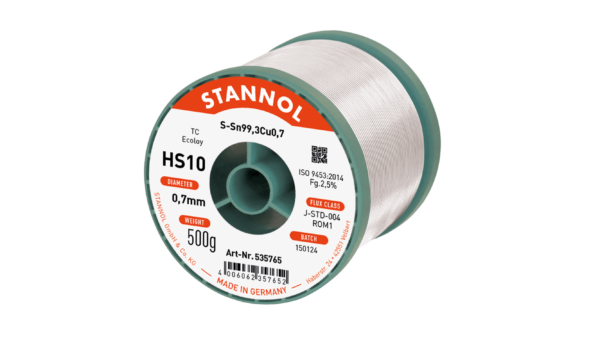 Lötdraht HS10, Sn99,3Cu0,7 - TC, RO M1, 0.7mm, 500g