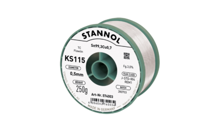 Solder wire KS115, Sn99,3Cu0,7 - FLOWTIN TC, RE M1, 0.5mm, 250g