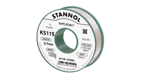 Solder wire KS115, Sn99,3Cu0,7 - FLOWTIN TC, RE M1, 0.7mm, 100g