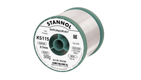 Solder wire KS115, Sn95,5Ag3,8Cu0,7 - FLOWTIN TSC, RE M1, 0.7mm, 500g