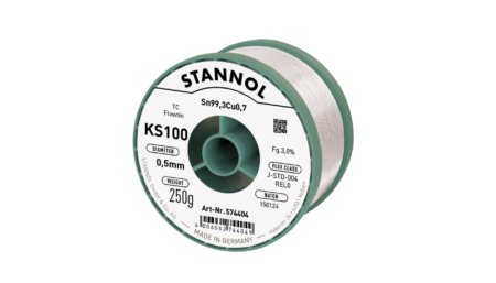 Solder wire KS100, Sn99,3Cu0,7 - FLOWTIN TC, RE L0, 0.5mm, 250g