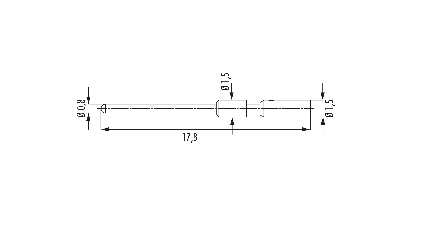 M16 Crimpstift, 0.08 - 0.34mm2 mm (VPE 100 Stück) – Bild 2