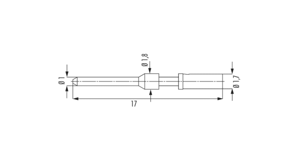 M16 Crimpstift 1mm, gedreht 7.010.981.001 – Bild 3