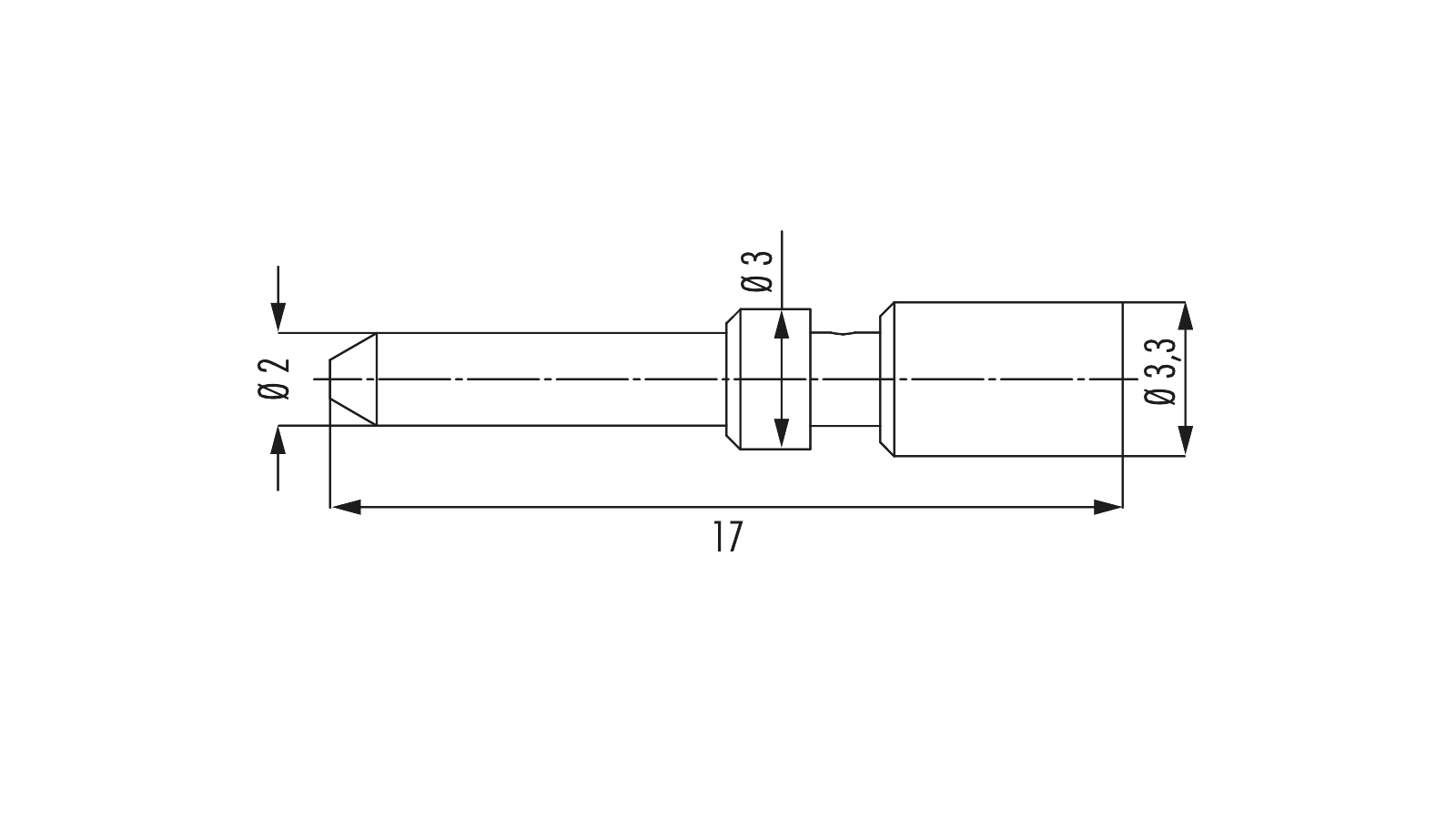 M16 Crimpstift 2.0mm, gedreht 7.010.982.001 – Bild 2