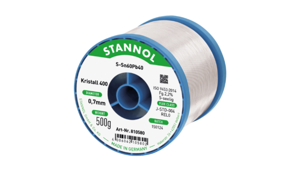 Lötdraht Kristall 400, Sn60Pb40, RE L0, 0.7mm, 500g