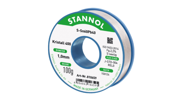Lötdraht Kristall 400, Sn60Pb40, RE L0, 1mm, 100g