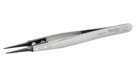 Precision tweezers with fine synthetic tips