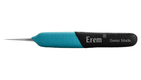 Ergonomic precision tweezers with straight, very fine tips