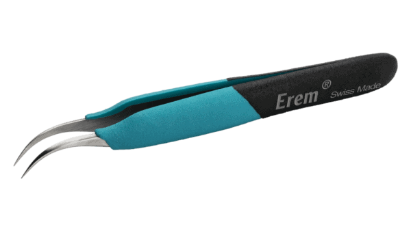 Ergonomische Präzisionspinzette mit gebogenen starken Spitzen