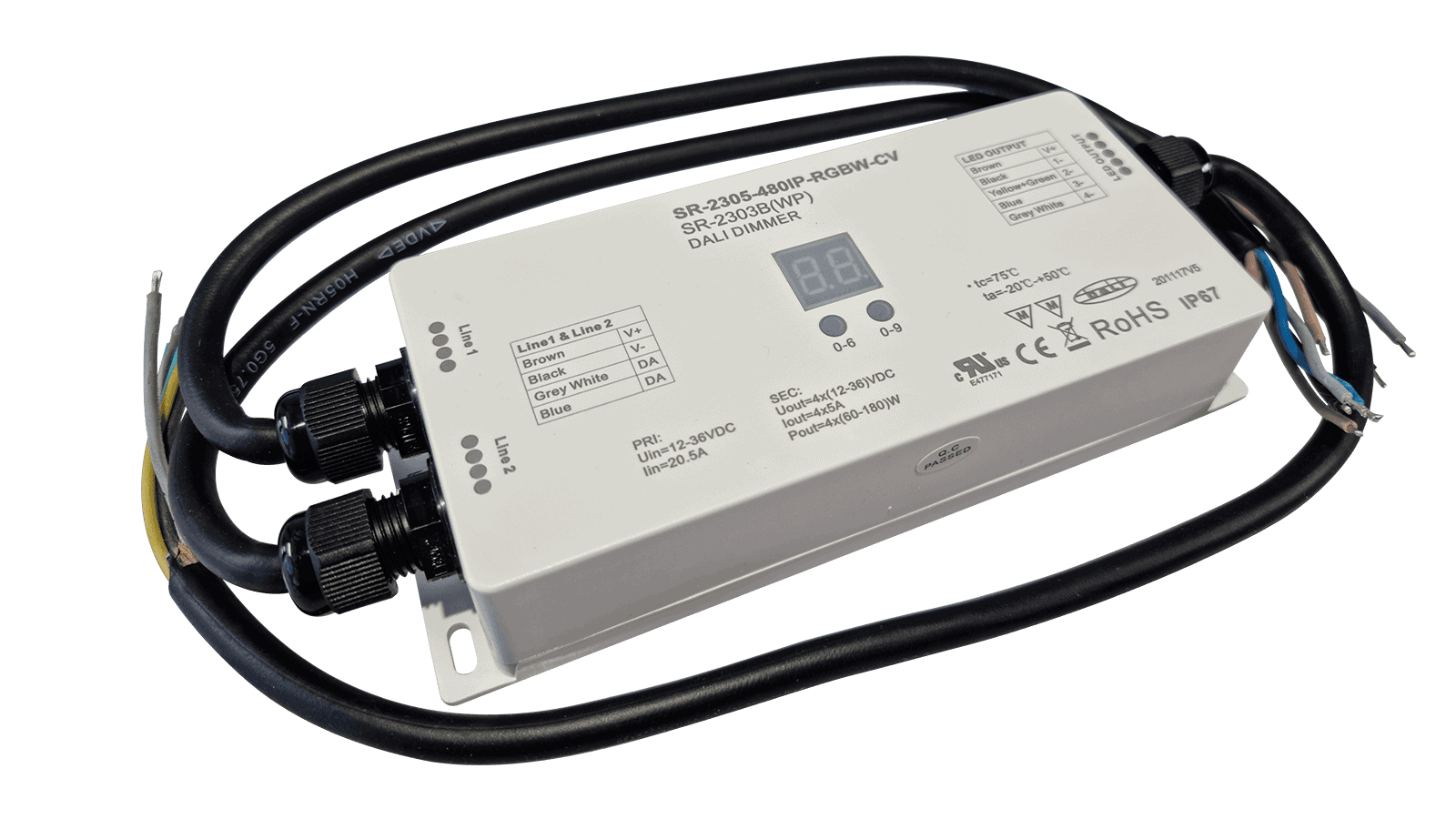 SR-2305-480IP-RGBW-CV - 4 Kanal DALI DT6 LED Dimmer, RGBW ...