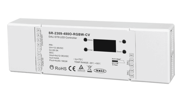 4 Kanal DALI DT8 LED Dimmer mit Master Funktion, RGBW, Konstantspannung 12-36VDC, max. 720W – Bild 2