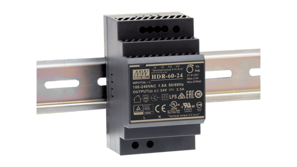 60W Bloc d'alimentation pour rail DIN 24V/2.5A