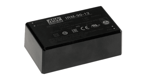 90W AC/DC power supply unit, PCB mounting, 24V/3.75A
