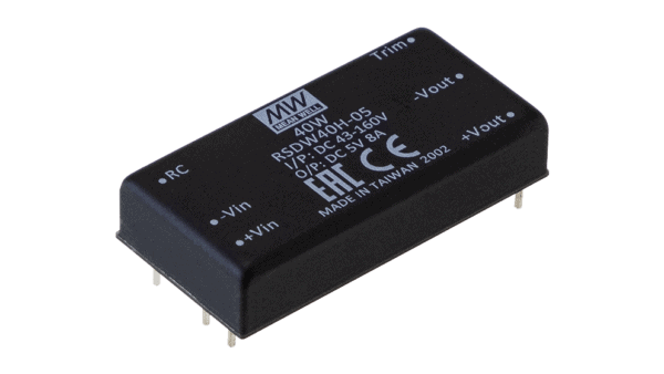 40W DC/DC-Wandler, Eingang 9...36V, Ausgang 5V/8A