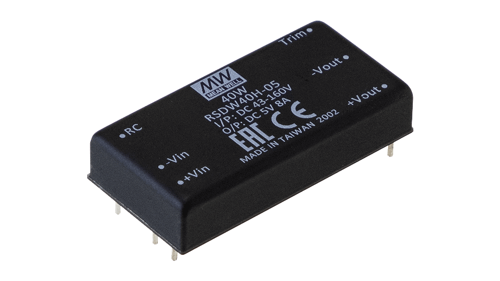 40W DC/DC-Wandler, Eingang 9...36V, Ausgang 5V/8A