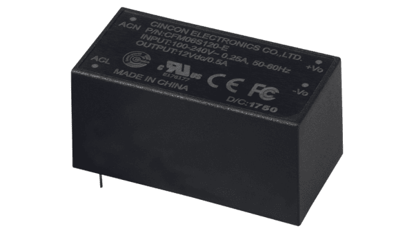 6W AC/DC Netzteil, Leiterplattenmontage, 12V/0.5A