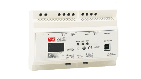Contrôleur DALI 2.0 à 2 canaux pour drivers 2x64 DALI, Single Color, Tunable White, RGBW