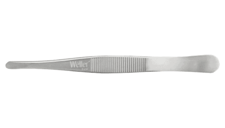Precision tweezers with flat, round, slightly wider tips