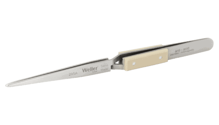 Reversible tweezers with wide rounded tips