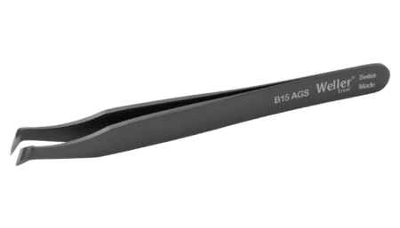 Cutting tweezers with narrow angled head