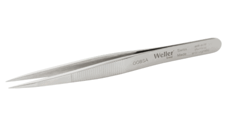 Precision tweezers with fine tips. Very robust.