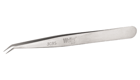 Precision tweezers angled 40°, with fine tips, for precision work