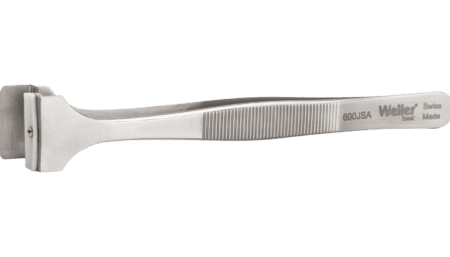 Wafer tweezers with freely movable upper blade made of Teflon