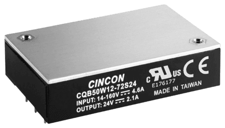 50W Convertisseur DC/DC, entrée 14...160V, sortie 48V/1.05A