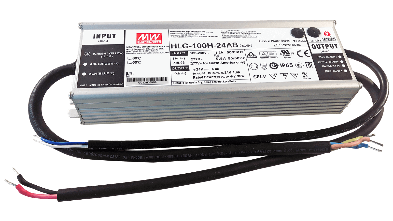 96W LED Treiber CV+CC 24V/4A, 3in1 Dimming + Vo/Io regelbar am Treiber – Bild 2