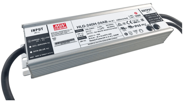 240W LED driver CV+CC 24V/10A, 3in1 dimming + Vo/Io adjustable on driver