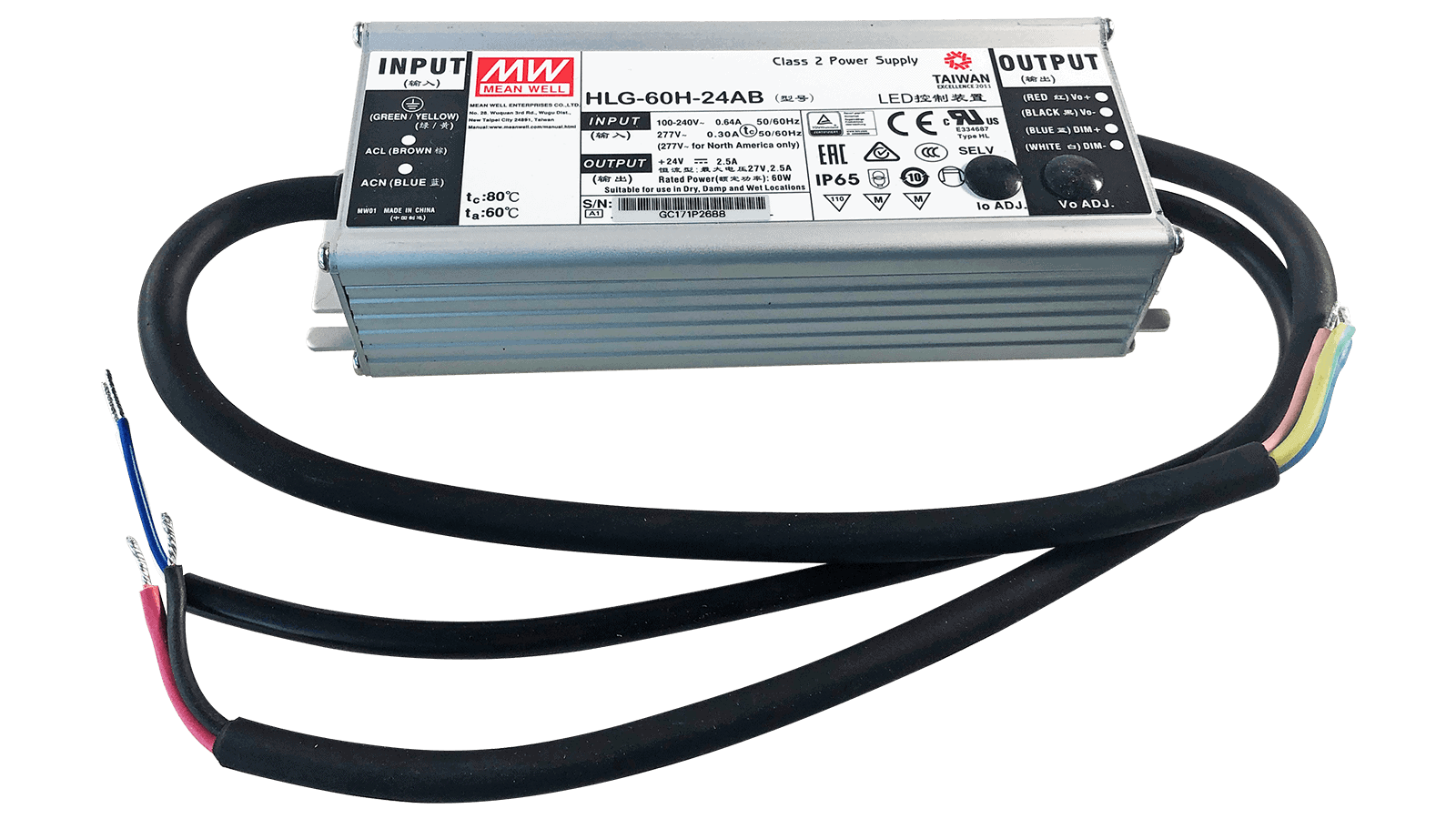 60W LED Treiber CV+CC 24V/2.5A, 3in1 Dimming + Vo/Io regelbar am Treiber – Bild 2