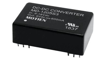Convertisseur DC/DC 3W, entrée 18..36V, sortie +/-3.3V / +/-0.450A