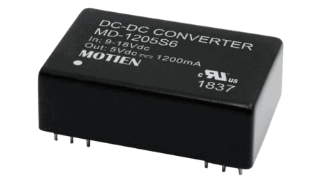 6W DC/DC converter, input 18...36V, output 12V/0.5A