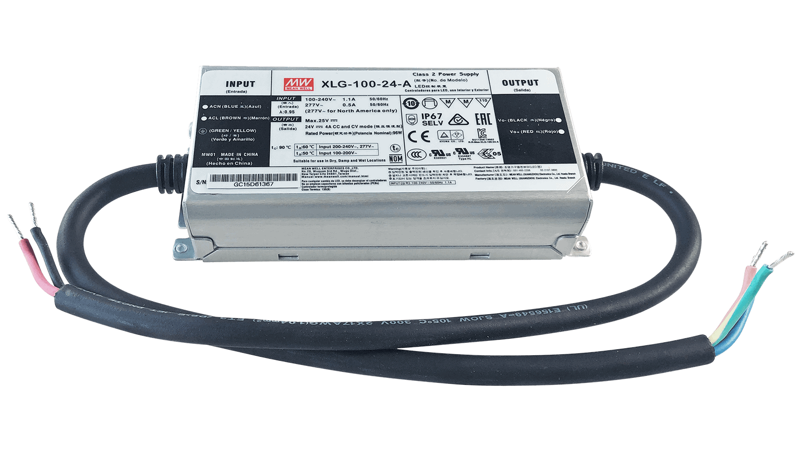 96W LED Treiber CV+CC 24V/4A – Bild 2