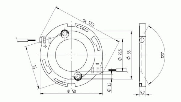 Zhaga Halterung für Samsung COB LES22 – Bild 2