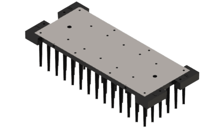 Rectangular Pin Fin LED cooler for 2x6 LED modules