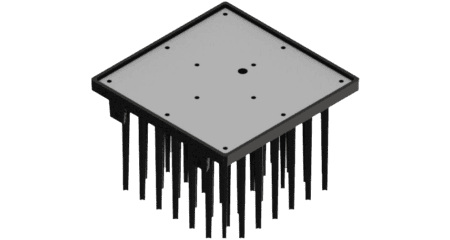 CoolBlock SQ 01 2x2MX refroidisseur LED à ailettes carrées