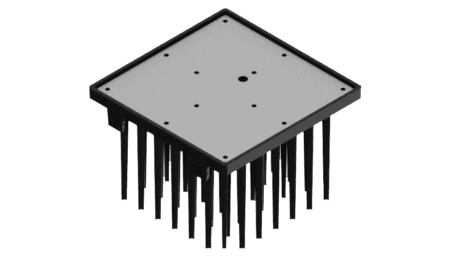 Refroidisseur LED Pin Fin carré au format 2x2MX