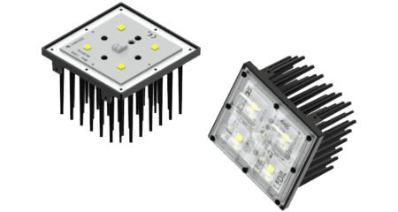 CoolBlock SQ 01 2x2MX refroidisseur LED à ailettes carrées 2