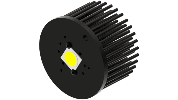 Zhaga LED pin fin heat sink, ø80mm, H 50mm, Base 5mm, Black anodized – Bild 4