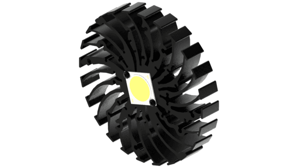 Modular LED star heat sink, ø134mm, H 20mm, Black anodized – Bild 2