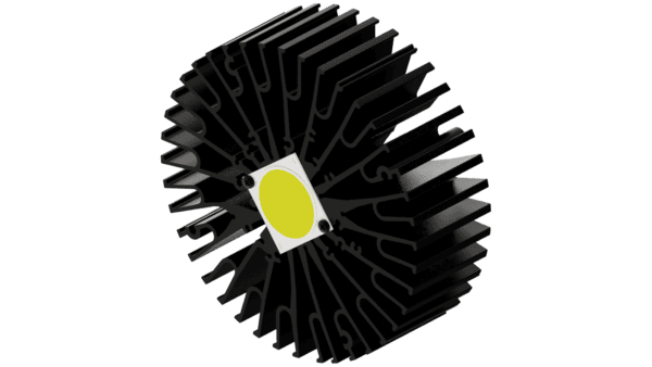 Modular LED star heat sink, ø152mm, H 50mm, Black anodized – Bild 2